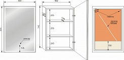 Style Line Зеркальный шкаф Квартет 55 – фотография-2